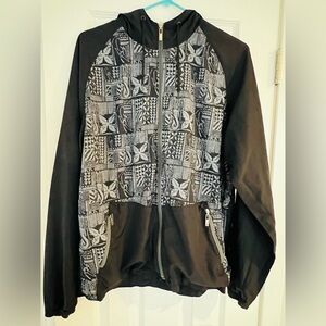 Quiksilver Everyday Windbreaker Zip Up Jacket Black Mesh Lined Full Zip Men's M